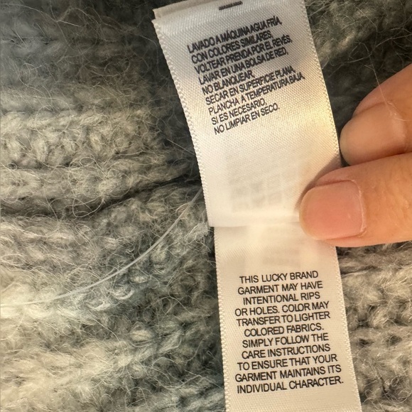 Lucky Brand Ombre Striped Cardigan V Neck Cozy Relaxed Loose Size XXL - Picture 10 of 13